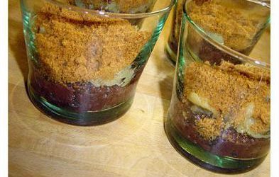 Verrine de boudin aux pommes et spéculos