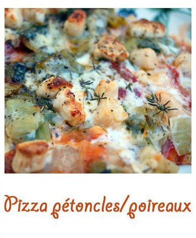 Pizza pétoncles / poireaux