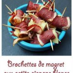 Brochettes de magret aux petits oignons blancs