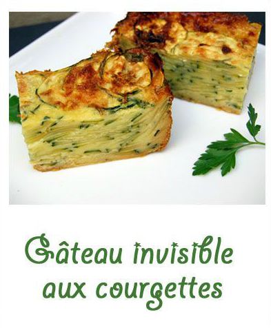 Gâteau invisible courgettes, safran et parmesan