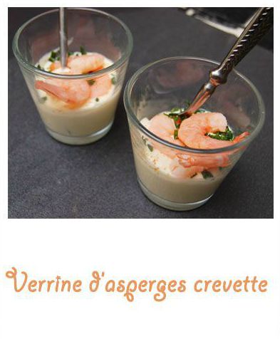 Verrine d’asperges crevette