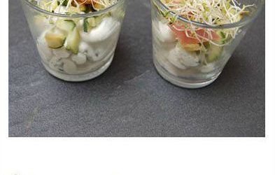 Verrine chèvre courgette