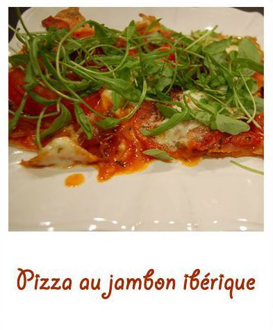 Pizza au jambon ibérique