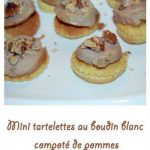 Mini tartelettes au boudin blanc compoté de pommes