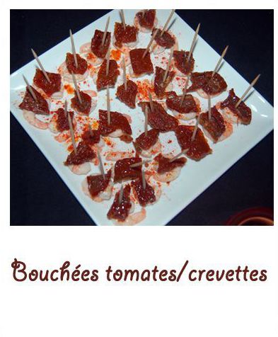 Bouchées tomates/crevettes