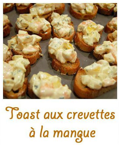 Toasts aux crevettes à la mangue