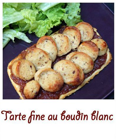 Tarte fine au boudin blanc