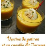 Verrine de potiron et sa coquille st Jacques