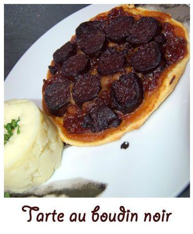 Tarte fine au boudin noir