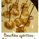 Bouchées apéritives : Chèvre-raisins-pistaches