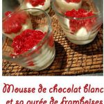 Mousse au chocolat blanc et sa purée de framboises (dossier spécial st Valentin)