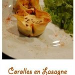 Corolle en lasagne