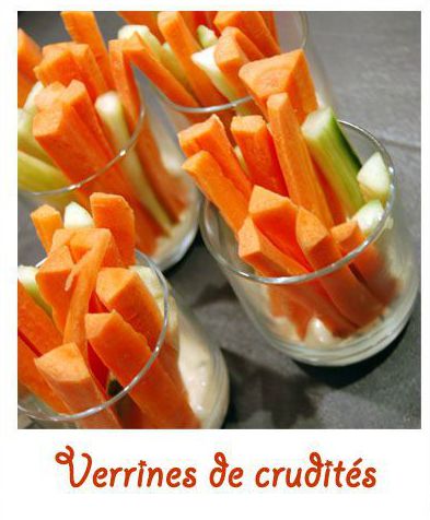 Verrines de crudités