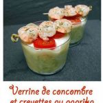 Verrine de concombre et crevettes au paprika