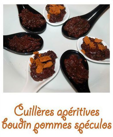 Cuillères apéritives boudin pommes spéculos