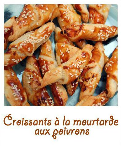 Mini croissants à la moutarde au poivron