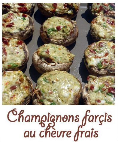 Champignons farçis au chèvre frais