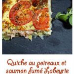 Quiche au saumon fumé Labeyrie, poireaux et tomates