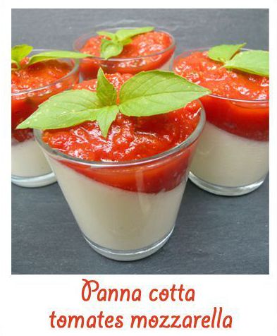 Panna cotta tomates mozzarella