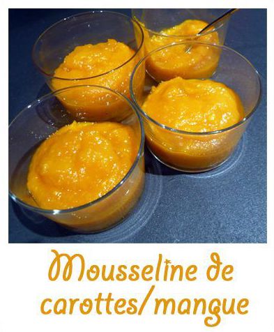 Mousseline de carottes/mangue