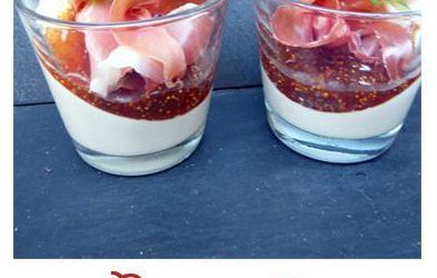 Panna cotta au chèvre et sa confiture de figues blanches