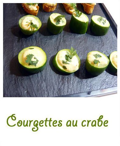 Puits de courgettes au crabe et à la vanille