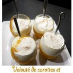 Velouté de carottes et crème fouettée à la vanille