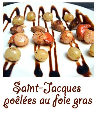 Saint-Jacques poêlées au foie gras