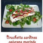 Bruschettas sardines poivrons marinés