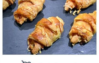 Mini croissants jambon fromage