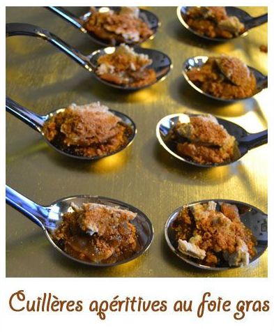 Cuillères apéritives au foie gras