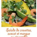 Salade de crevettes, avocat et mangue au gingembre