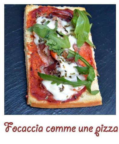 Focaccia comme une pizza