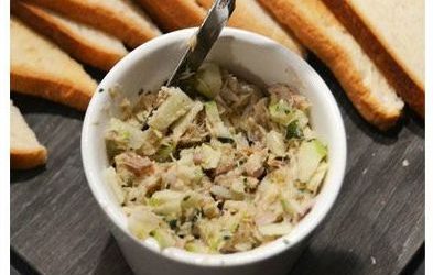 Rillettes de maquereaux, crème de coco