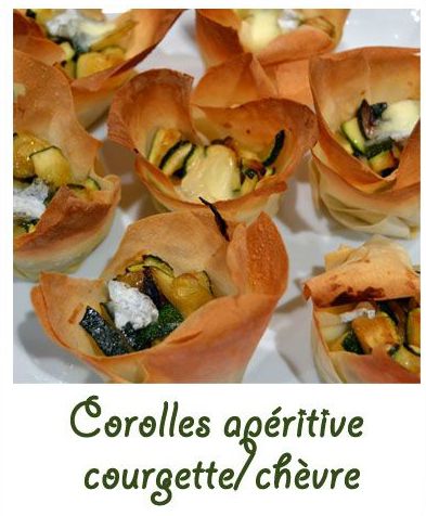 Corolles apéritive courgette/chèvre