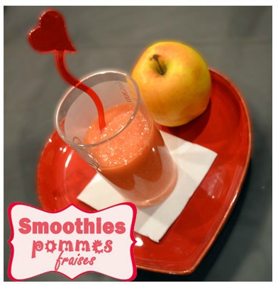 Smoothies fraises-pommes tentation