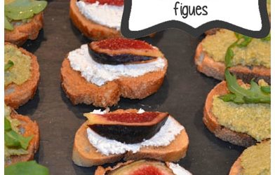 Mini bruschettas chèvre et figues