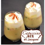 Cappuccino de coquilles Saint-Jacques au curry et à la coriandre