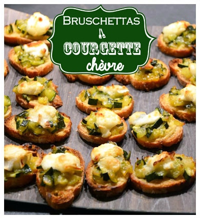 Bruschettas courgette chèvre