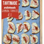 Tartinade artichauts, jambon et tomates séchées