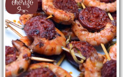 Crevettes et chorizo espagnol