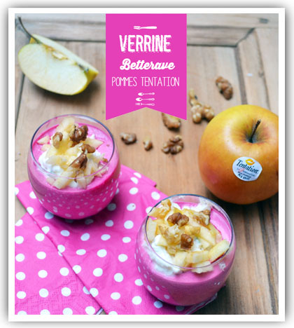 Verrine de betteraves à la pomme tentation