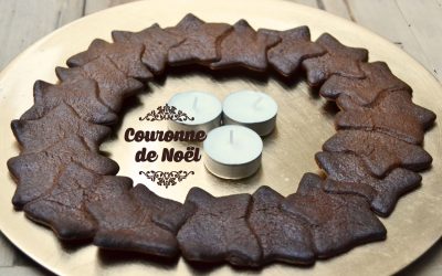 Couronne de noël en biscuits