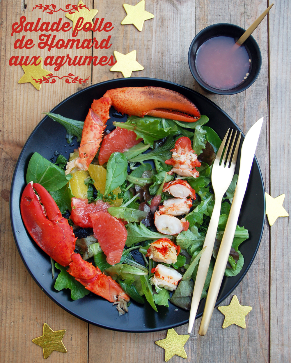 Salade Folle de homard aux agrumes