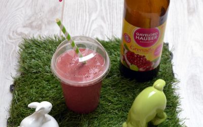 Smoothie grenade, pommes, banane et framboise