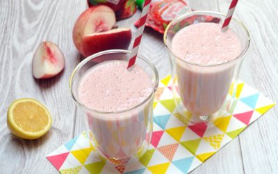 Milkshake nectarine fraise