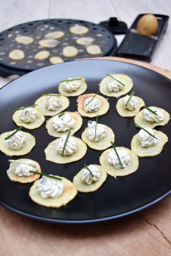 Canapés de chips au chèvre