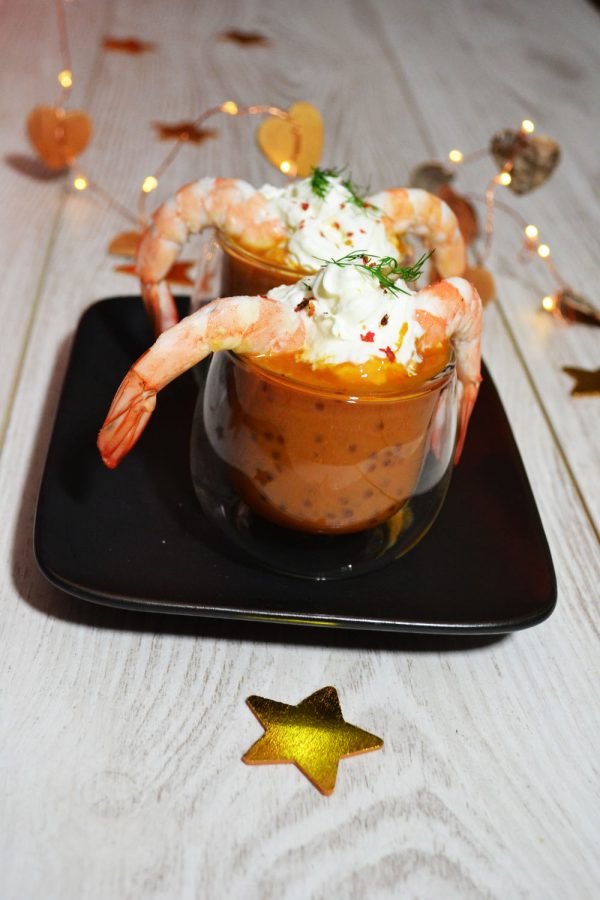 Bisque de homard aux perles du japon