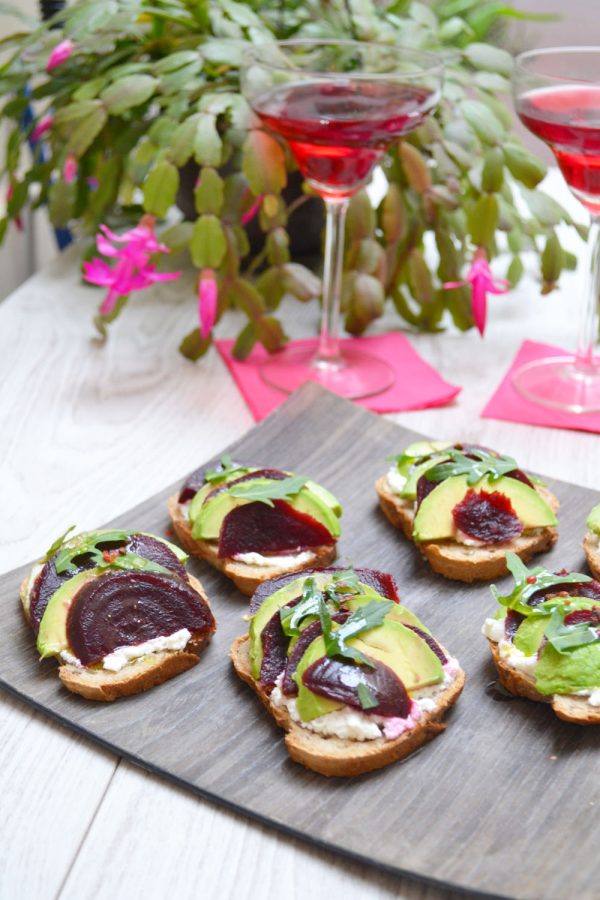 Bruschettas betterave/avocat