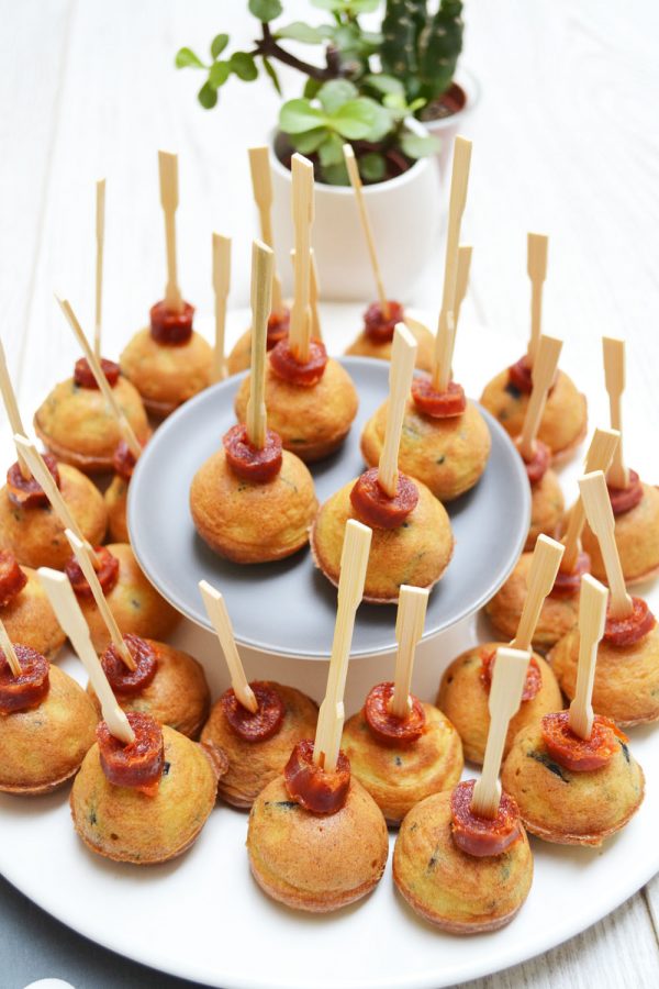 Cake pop aux olives et au chorizo